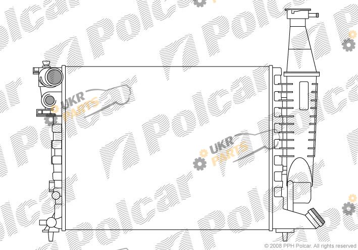 Радиатор охлаждения двигателя Polcar 235008-1