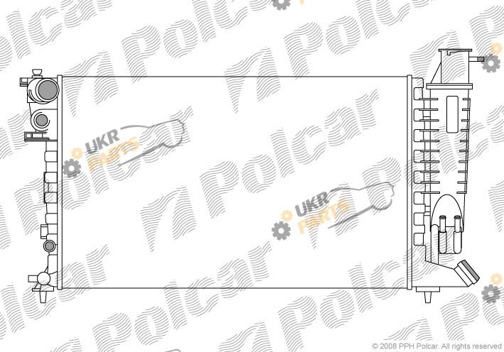 Радиатор охлаждения двигателя Polcar 570708A1