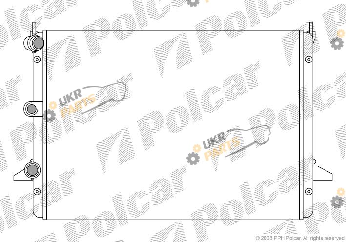 Радиатор охлаждения двигателя Polcar 955008A1