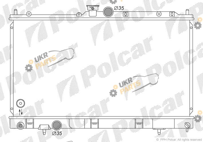Радиатор охлаждения двигателя Polcar 5232084K