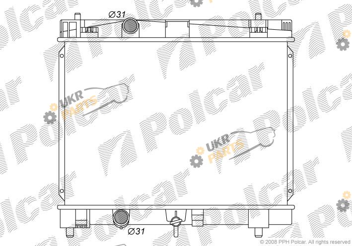 Радиатор охлаждения двигателя Polcar 8105083K