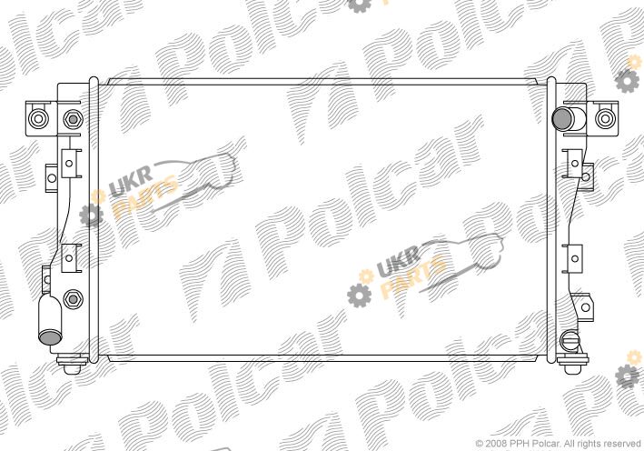 Радиатор охлаждения двигателя Polcar 242708-1