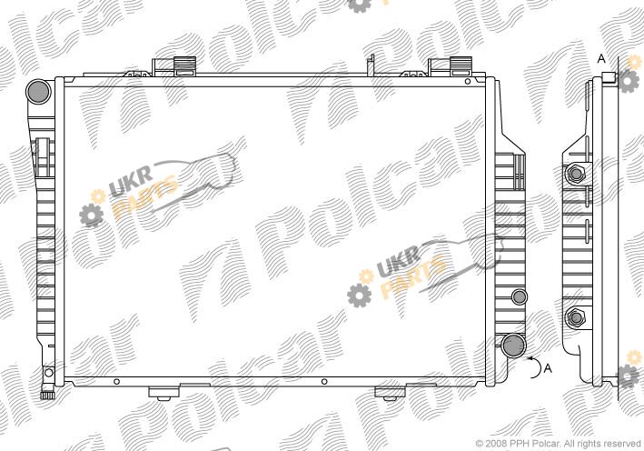 Радиатор охлаждения двигателя Polcar 50020801