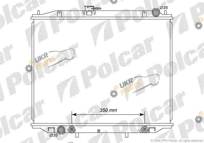 Радиатор охлаждения двигателя Polcar 2770083K