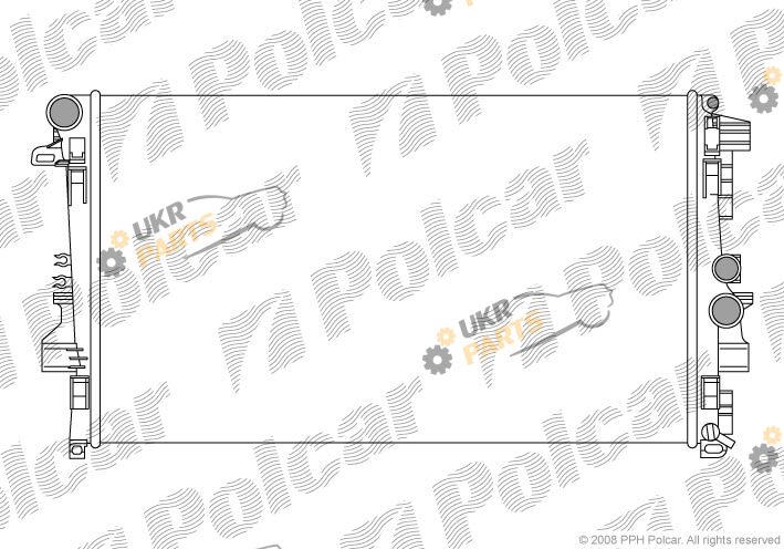 Радиатор охлаждения двигателя Polcar 5040081X