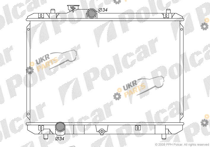 Радиатор охлаждения двигателя Polcar 7423081K