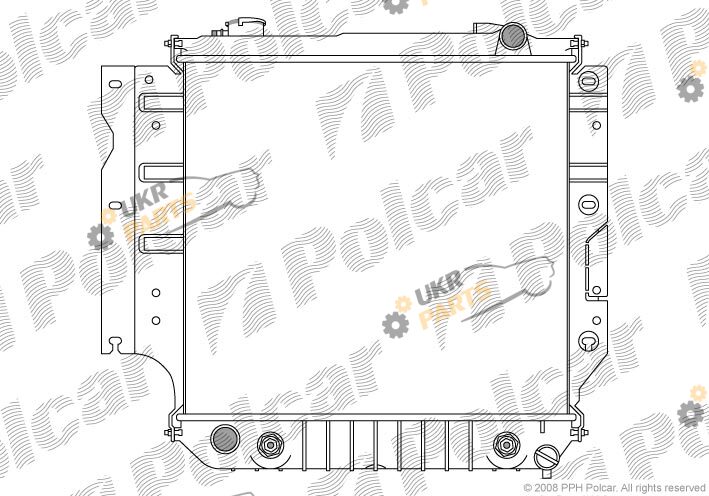 Радиатор охлаждения двигателя Polcar 240708-1