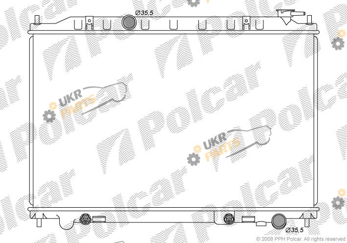 Радиатор охлаждения двигателя Polcar 274808-2