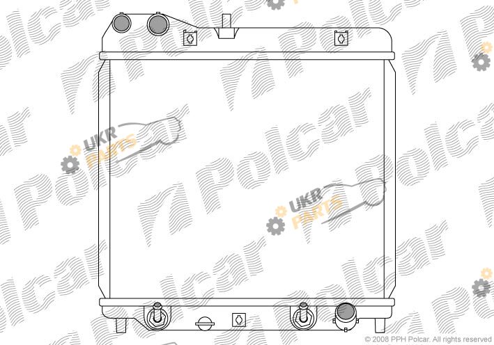 Радиатор охлаждения двигателя Polcar 383508-1