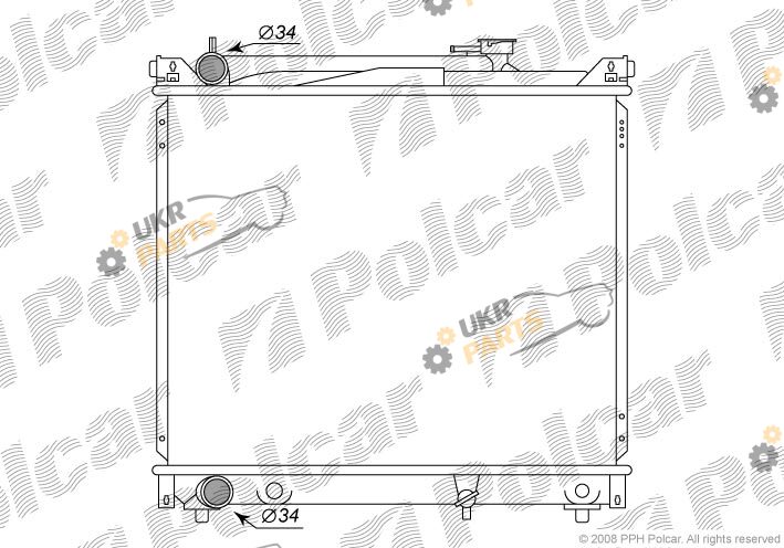 Радиатор охлаждения двигателя Polcar 742408-3
