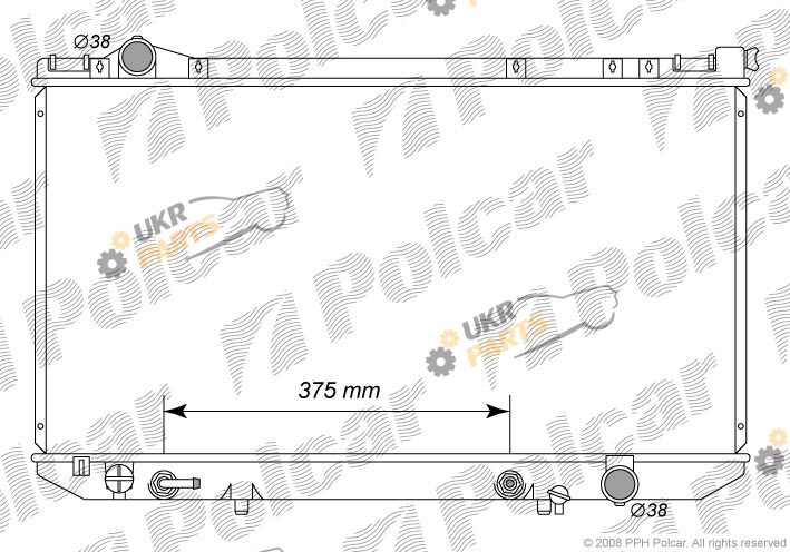 Радиатор охлаждения двигателя Polcar 804108-2