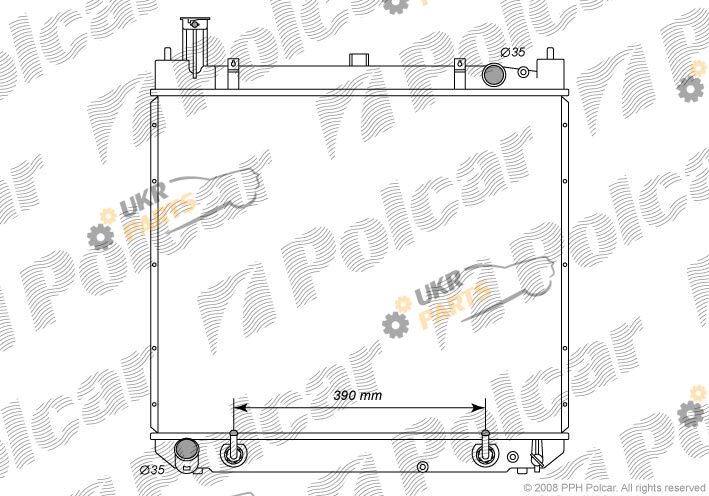 Радиатор охлаждения двигателя Polcar 816608-1