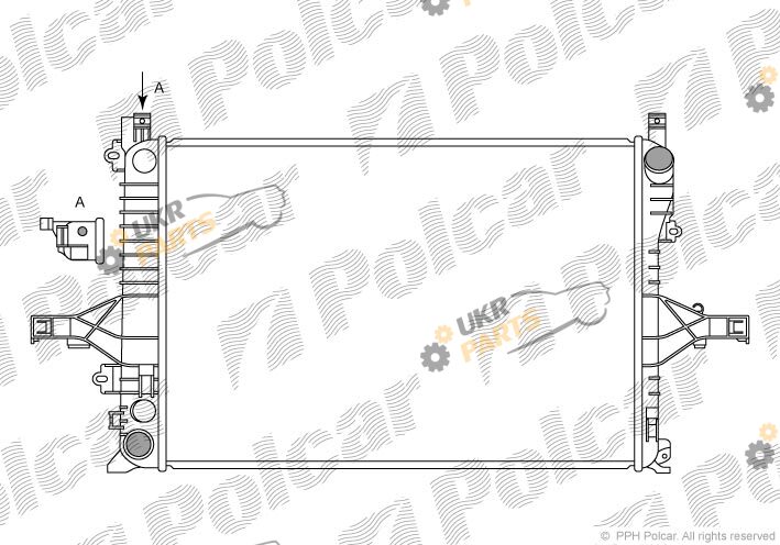 Радиатор охлаждения двигателя Polcar 908008-1