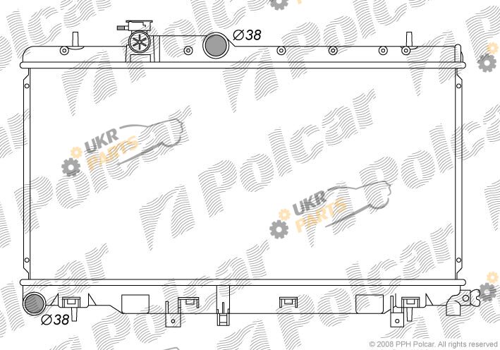 Радиатор охлаждения двигателя Polcar 7212083K