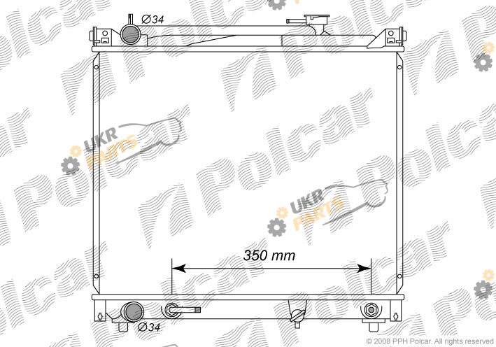 Радиатор охлаждения двигателя Polcar 7404083K