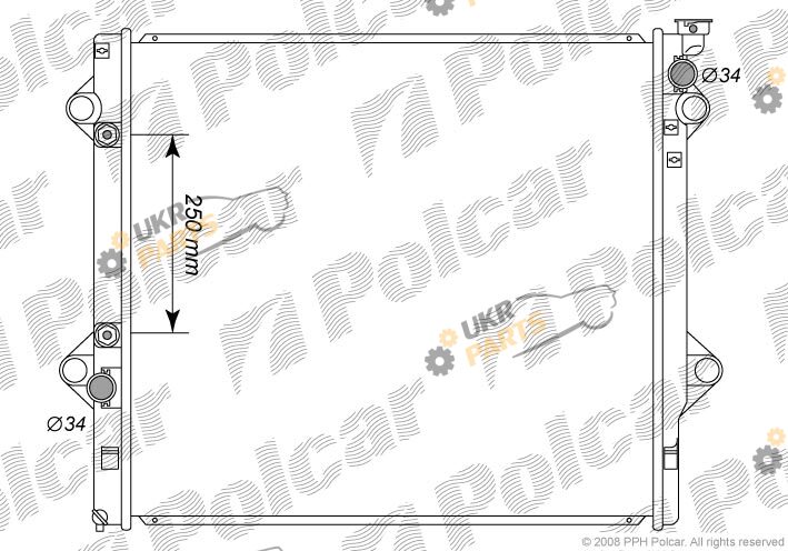 Радиатор охлаждения двигателя Polcar 8191082K