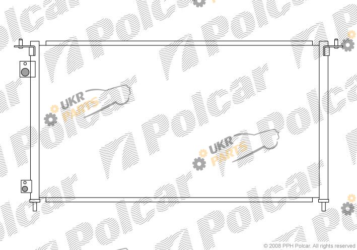 Радиатор кондиционера Polcar 3825K8C2