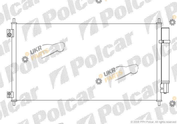 Радиатор кондиционера Polcar 3834K8C1