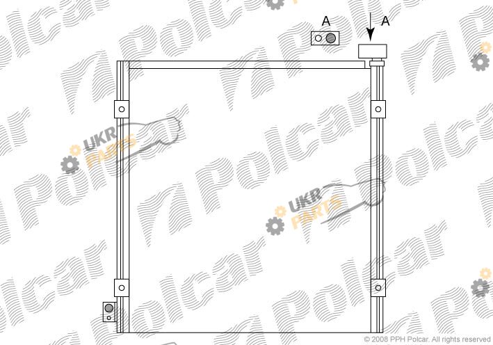 Радиатор кондиционера Polcar 3860K8C1