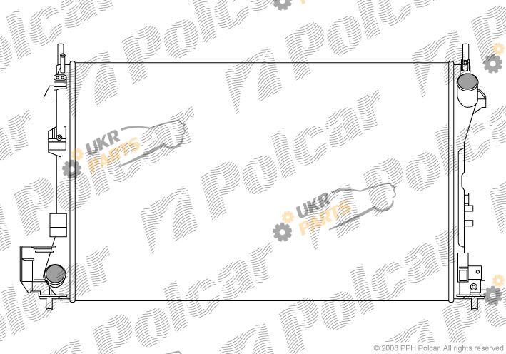 Радиатор охлаждения двигателя Polcar 551808A2