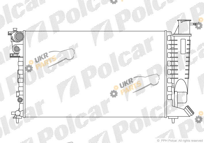 Радиатор охлаждения двигателя Polcar 570808A1