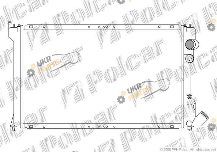 Радиатор охлаждения двигателя Polcar 576508A4