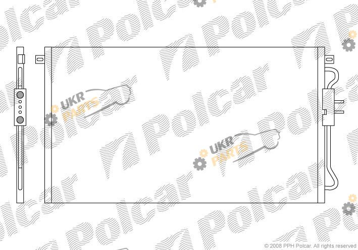 Радиатор кондиционера Polcar 2401K8C4