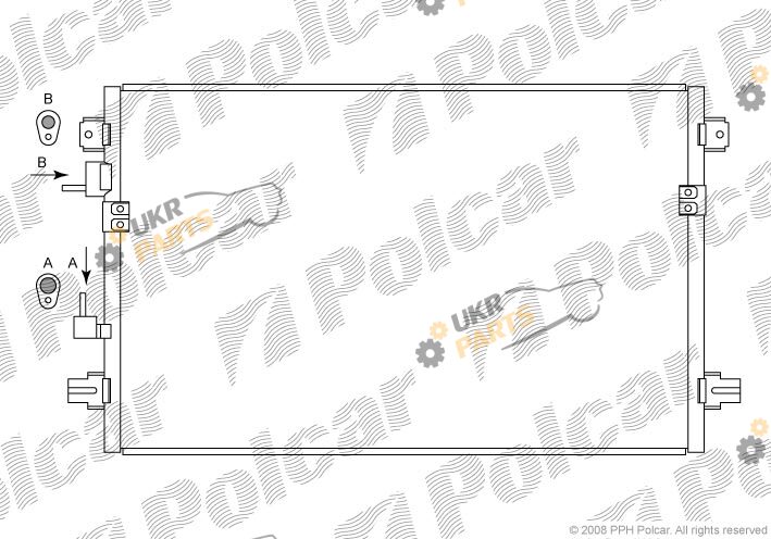 Радиатор кондиционера Polcar 2460K8C1