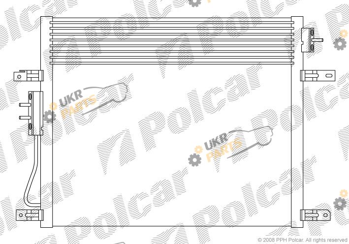 Радиатор кондиционера Polcar 3430K8C1