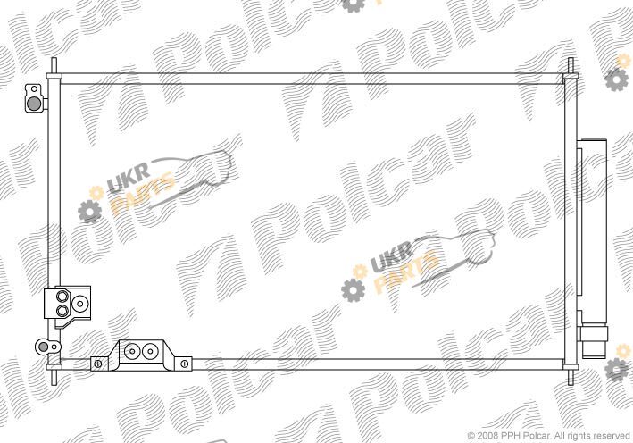 Радиатор кондиционера Polcar 3833K8C3