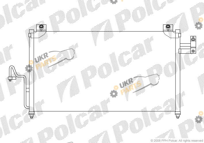 Радиатор кондиционера Polcar 4555K8C2