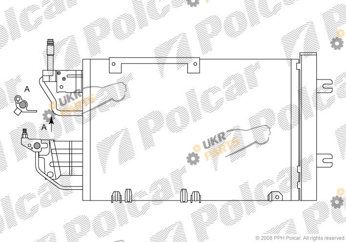 Радиатор кондиционера Polcar 5509K8C5