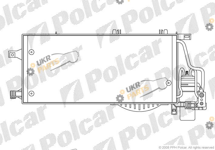 Радиатор кондиционера Polcar 5557K8C2