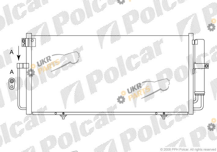 Радиатор кондиционера Polcar 7212K8C1