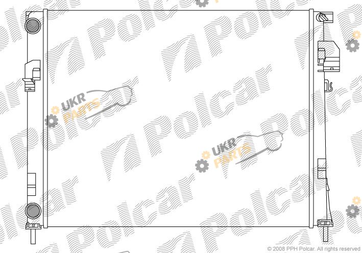 Радиатор охлаждения двигателя Polcar 602608A1