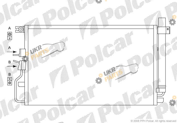 Радиатор кондиционера Polcar 7426K8C2
