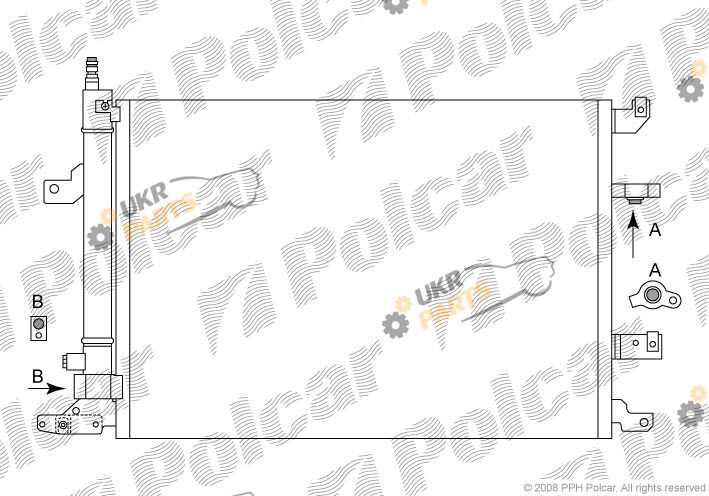 Радиатор кондиционера Polcar 9080K8C2
