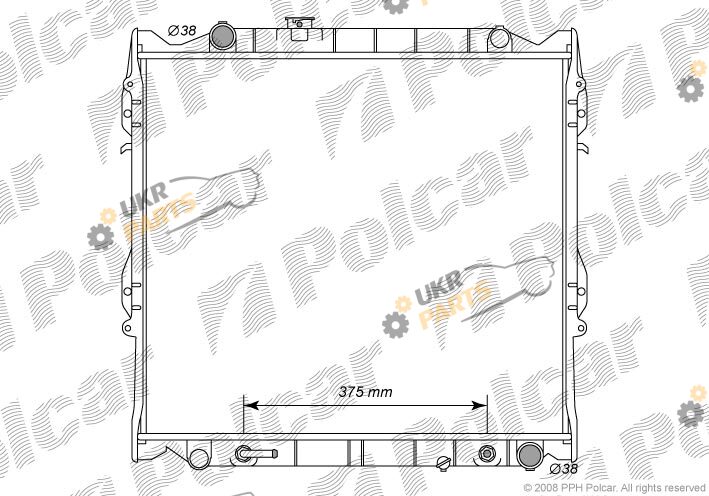 Радиатор охлаждения двигателя Polcar 817708-4