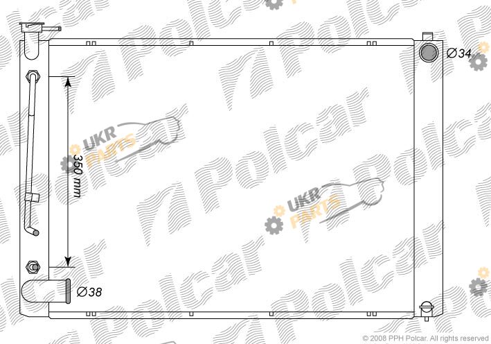 Радиатор охлаждения двигателя Polcar 8061081K