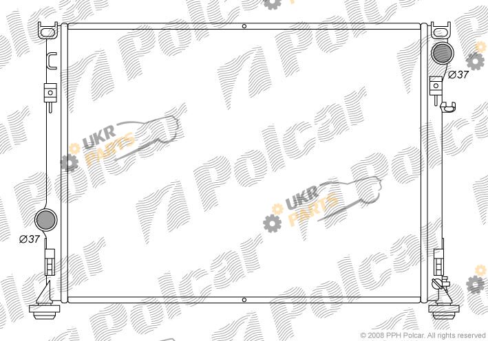 Радиатор охлаждения двигателя Polcar 2431081K