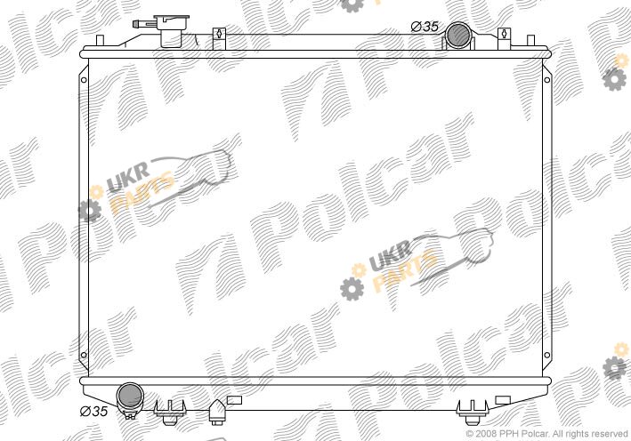 Радиатор охлаждения двигателя Polcar 4599081K