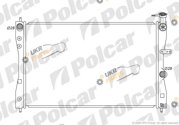 Радиатор охлаждения двигателя Polcar 5241081K