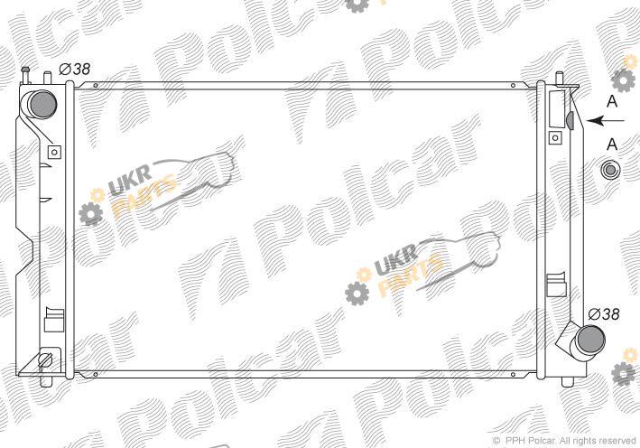 Радиатор охлаждения двигателя Polcar 8125084K