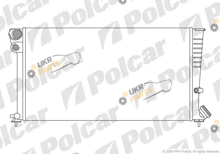 Радиатор охлаждения двигателя Polcar 235008A5
