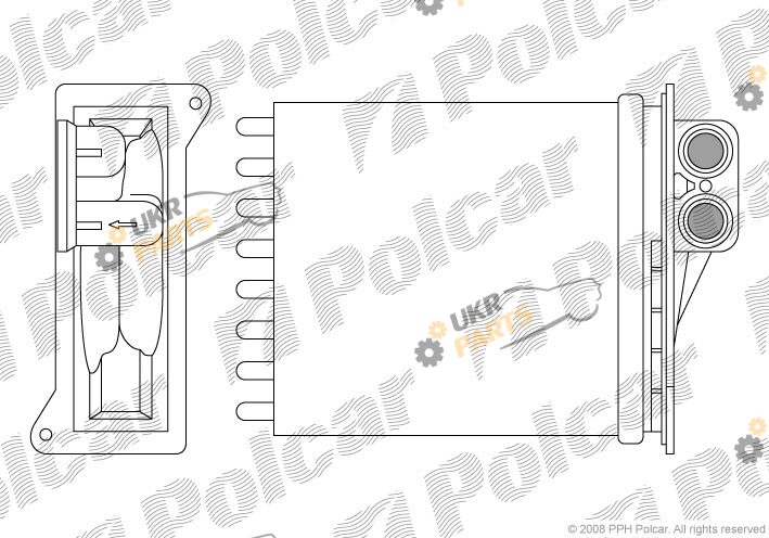 Радиатор печки Polcar 5065N82X