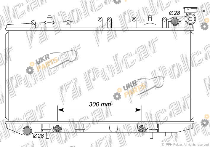 Радиатор охлаждения двигателя Polcar 272908-6
