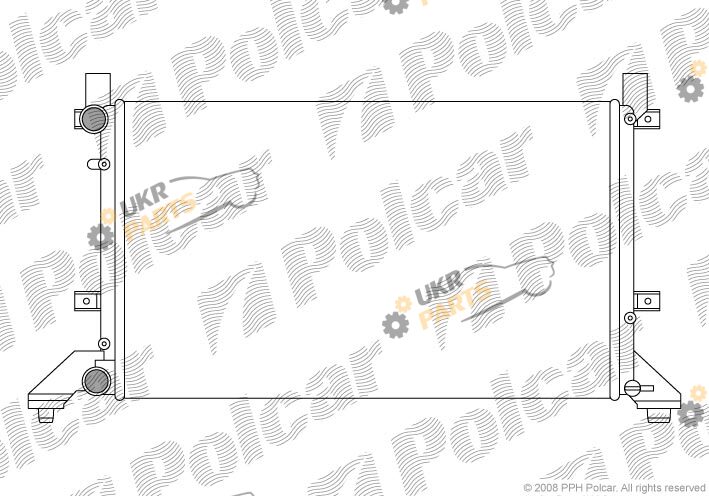 Радиатор охлаждения двигателя Polcar 957108B1