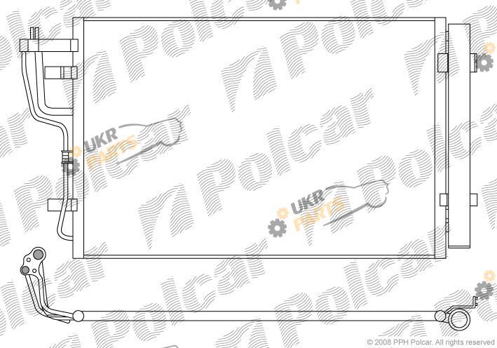 Радиатор кондиционера Polcar 4114K81X