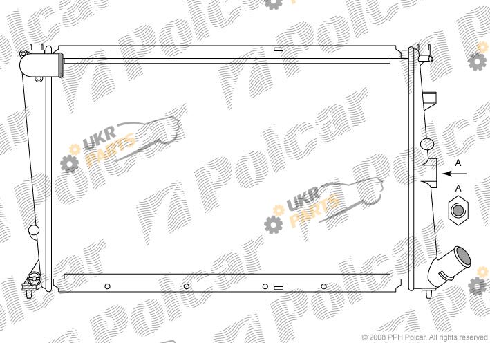 Радиатор охлаждения двигателя Polcar 232508A4