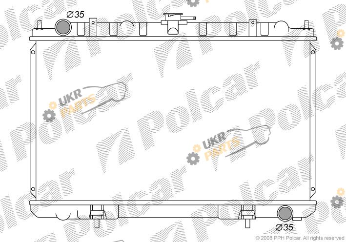 Радиатор охлаждения двигателя Polcar 276208-2